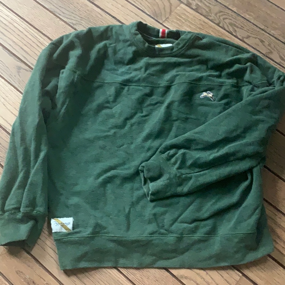 Small Tracksmith sweatshirt hunter green